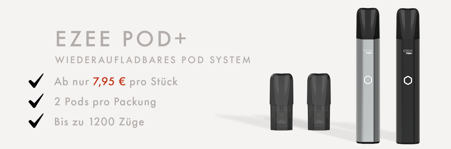 Ezee Pod+ Vape System e-zigarette mit nikotin 