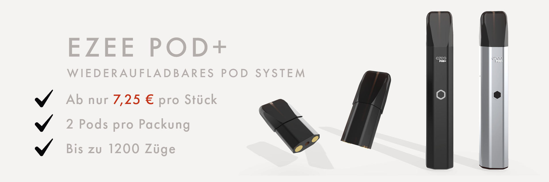 Ezee Pod+ Vape System e-zigarette mit nikotin 