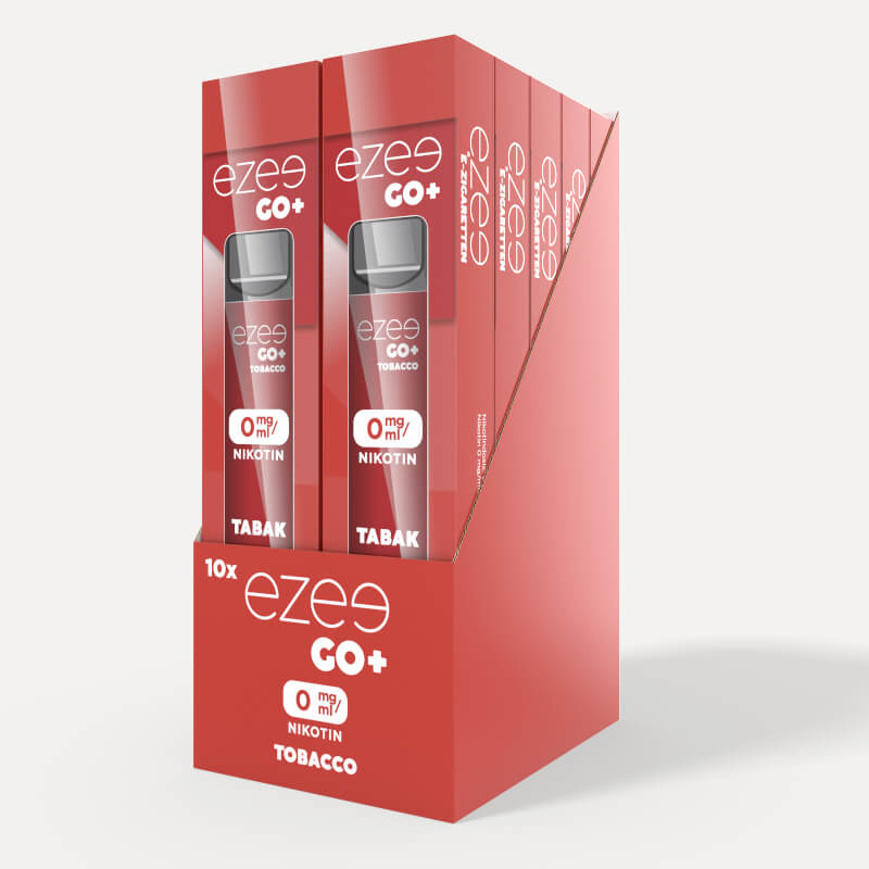 Ezee Go+ Einweg E-Zigarette Tabak 0mg Nikotin 10 Stück