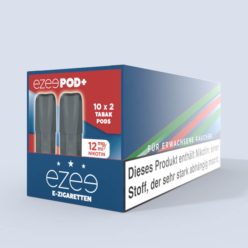 Ezee Pod+ Pods Tabak 12mg Nikotin - Packung mit 20 Stück